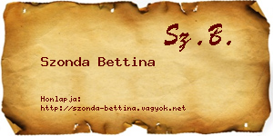 Szonda Bettina névjegykártya