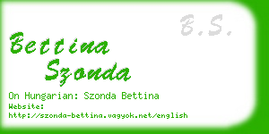 bettina szonda business card